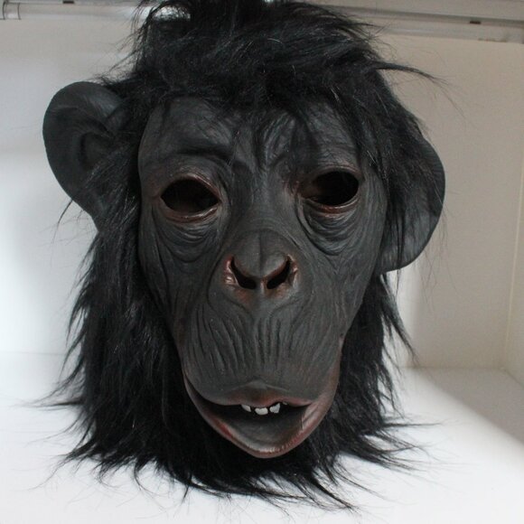 Ape Monkey Gorilla Latex Mask w/Hair for Halloween Costume Cosplay Unisex Adult - Picture 1 of 9